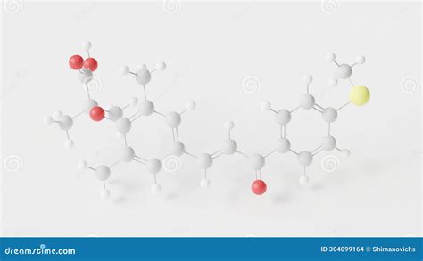 Elafibranor Molecule 3d Molecular Structure Ball And Stick Model