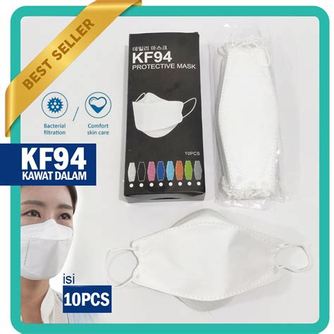 Jual Masker KF94 Isi 10pcs Per BOX Masker Korea Model Evo Plusmed