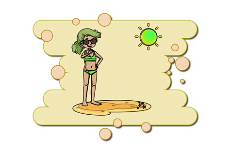 Girl Bikini Beach Icon Graphic Design Graphic By Grandprixstudio