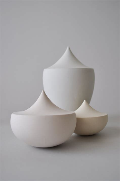 Contemporary Ceramic Sculpture Trio in pastel colors