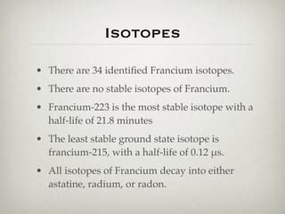 Francium | PPT