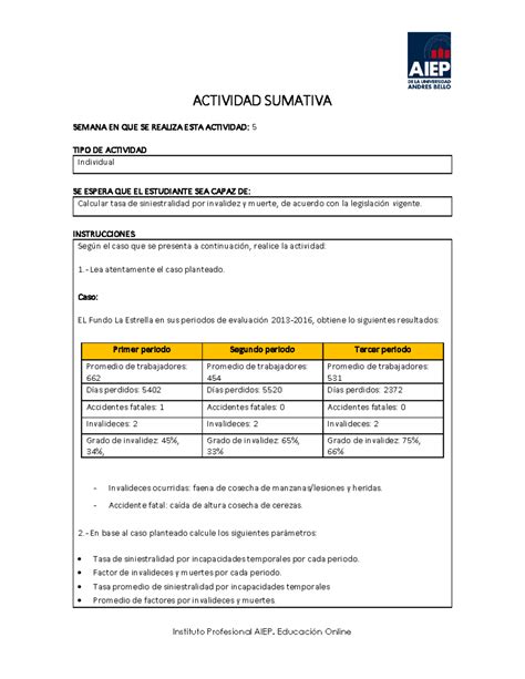 Actividad Sumativa Sem Actividad Sumativa Semana En Que Se Realiza