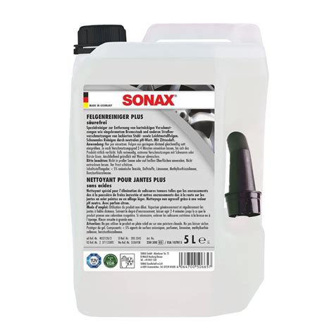 Sonax Felgen Reiniger Plus Rodek Do Czyszczenia Felg L