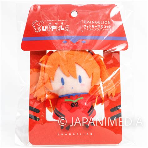 Evangelion Asuka Langley Plug Suit Finger Puppet Plush Doll Ballchain