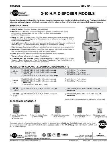 Sst Fltr Insinkerator Pdf Catalogs Documentation Brochures