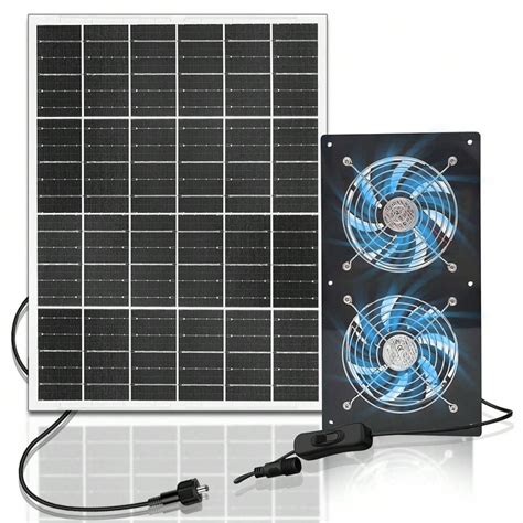 Solar Fan Kit 15w Solar Panel And 12v Cooling Fan Outdoor Waterproof Solar Fan Suitable For