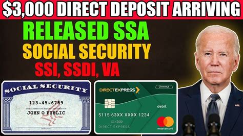 Social Security Ssi And Ssdi Direct Deposit In When