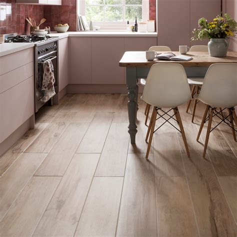 Norwegio Beige Matt Wood Effect Ceramic Wall Floor Tile Sample ...