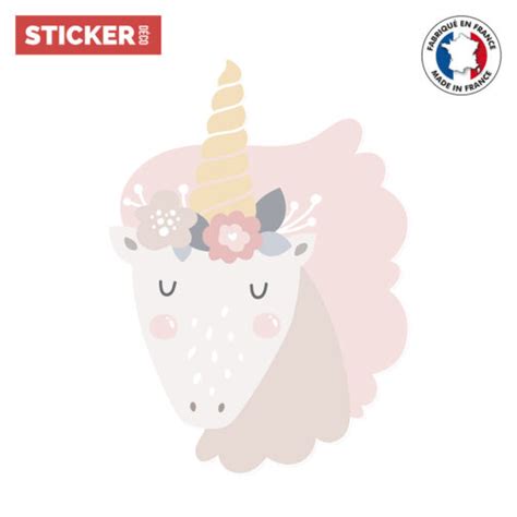 Sticker Licorne Kawaii Stickers Chambre Enfant Stickerdeco Fr