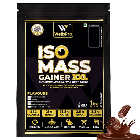 Buy Wellspro Iso Mass Xxl Elite Mass Gainer Kg Lbs Servings