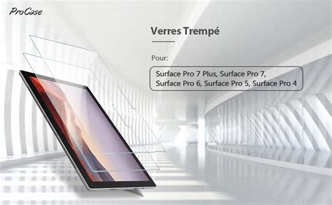 Procase Verres Tremp Pour Surface Pro Plus Surface Pro Surface