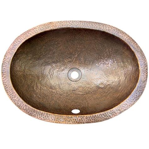 Hand Hammered Antique Oval Copper Lavatory Sink Overstock