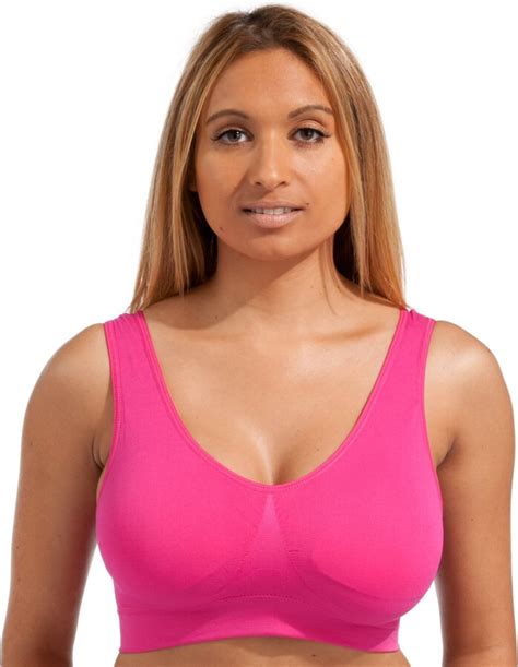 Mariel 3 Pack Racer Back Double Lined Material Premium Comfort Bra Seamless Sports Bra No Wires