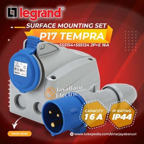 Promo Legrand Paket 1 Set Plug Surface Mounting Socket 2pe 3 Pin 16a