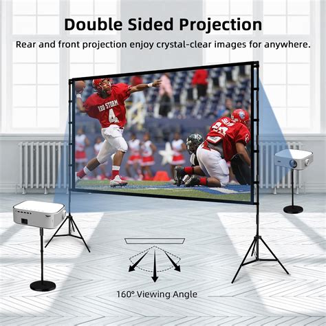 Projector Screen And Stand Wootfairy Inch Foldable And Portable