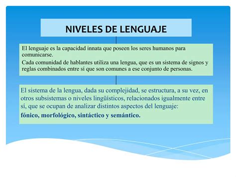 Niveles De Lenguaje Ppt