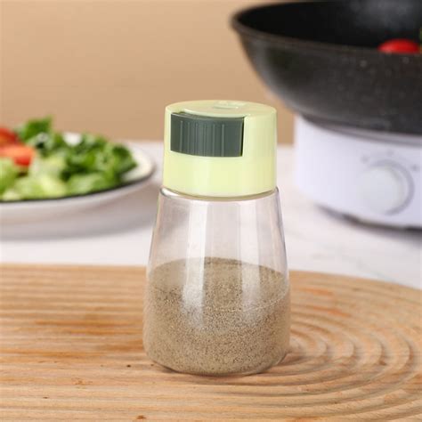 Hariumiu One Button Press Shaker Salt Shaker Precise Control Quantitative Each Press 0 5g