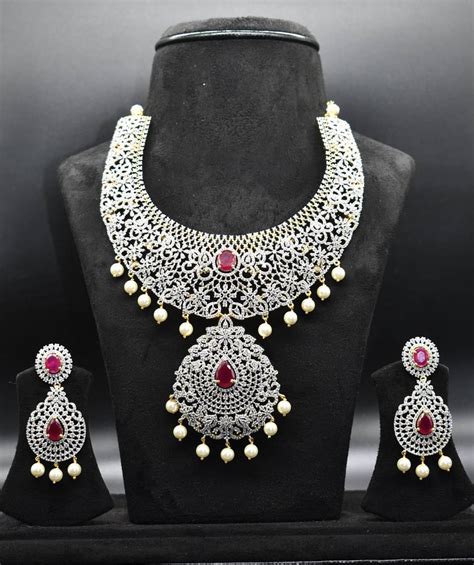 Amazing American Diamond Necklace Set From Asp Fashion Jewellery