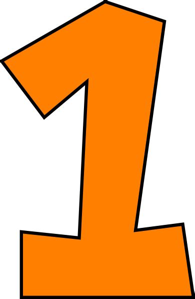 Number 1 Outline - ClipArt Best