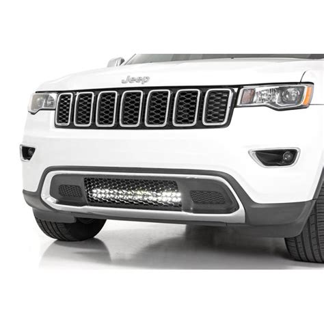 Rough Country 20in Led Light Bar With Bumper Mount Kit For 11 21 Jeep Grand Cherokee Wk2 Quadratec