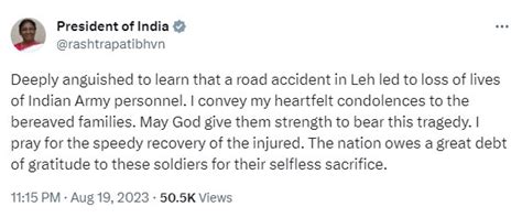 President Murmu Pm Modi Express Condolences On Death Of 9 Army