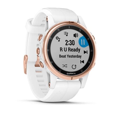 Fenix 5S Plus Sapphire Rose Gold Tone With Carrara White Band Garmin