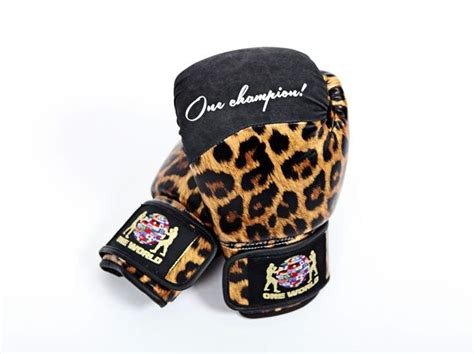 One World Boxing Gloves Leopard Print Boxing Gloves World Boxing First World