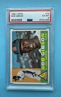 Topps Bob Gibson St Louis Cardinals Hof Psa Ex Mt Ebay