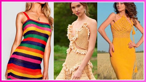 Vestidos Tejidos A Crochet Para Damas YouTube