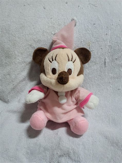 Authentic Disney Naptime Minnie Mouse In Baby Pink Pajamas Plush Soft