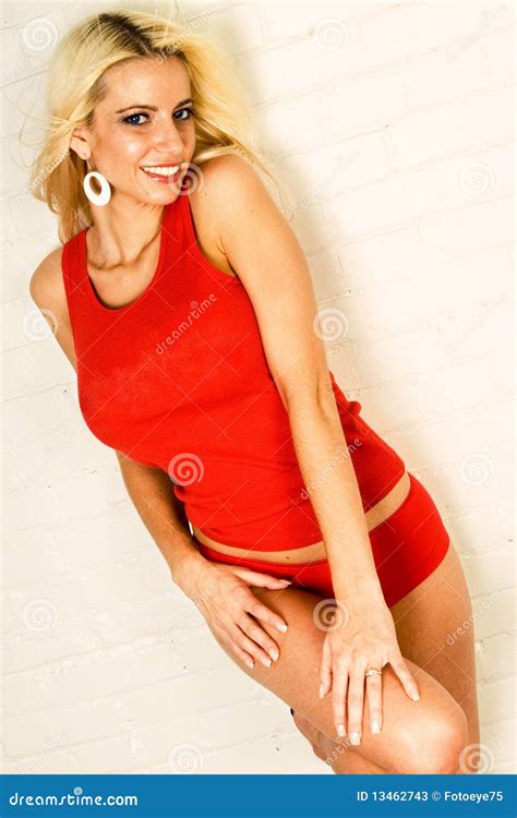 Blonde Woman Fashion Model In Underwear Stock Image Image Of Elegant Hairstyle 13462743