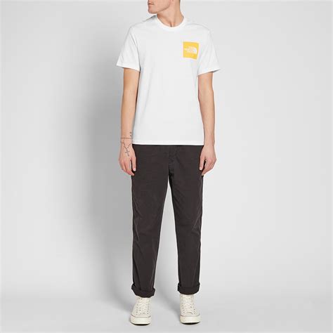 The North Face Fine Tee TNF White TNF Yellow END US