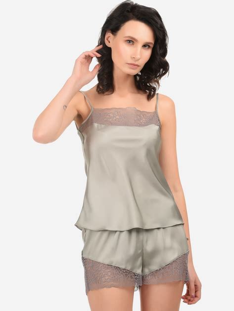 Піжама майка шорти жіноча шовкова Martelle Lingerie M 303 шовк 40 L Сіра MAR303049S