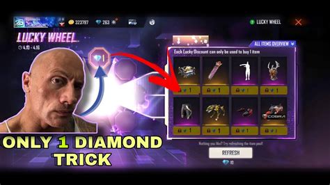 Free Fire Lucky Wheel Event 1 Diamond Trick Free Fire New 1 Diamond Spin Lucky Wheel Event