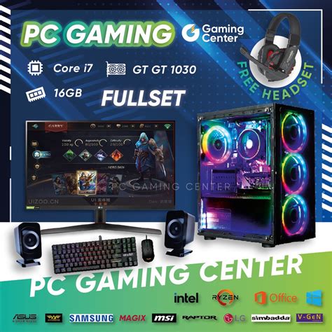 Jual PC GAMING EDITING INTEL CORE I7 FULLSET MONITOR RAM 8GB HDD 1TB