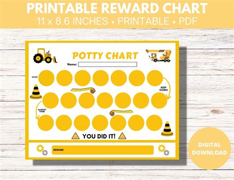 Potty Training Reward Chart Potty Chart Printable Reward Charts