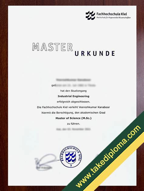 How To Buy Fachhochschule Kiel Fake Diploma Urkunde