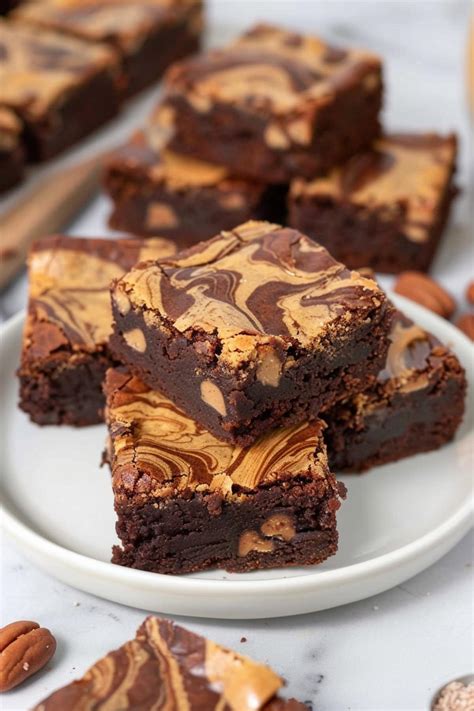 Peanut Butter Brownies - Insanely Good