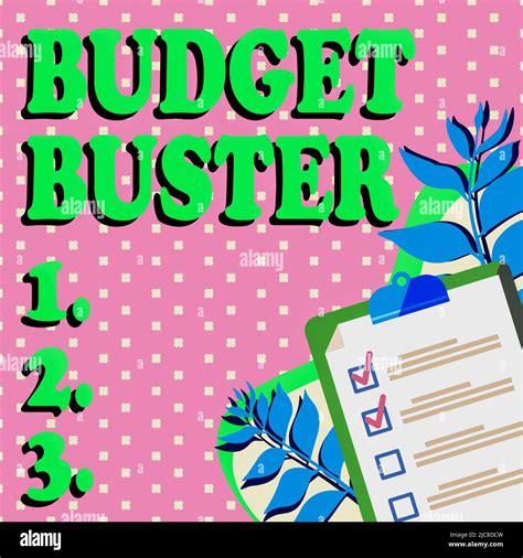 Sign Displaying Budget Buster Internet Concept Carefree Spending