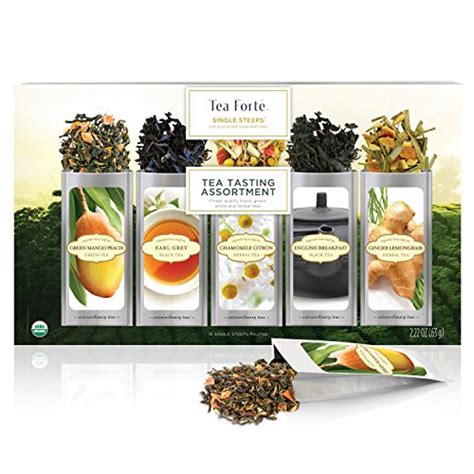 Tea Forte Organic Classic Tea Sampler Single Steeps Loose Leaf Tea