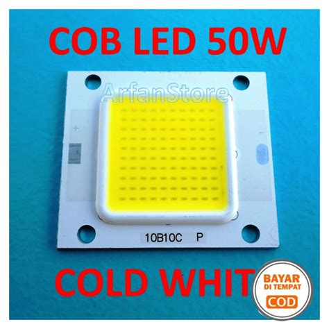 Stok Ready Cob Led W Hpl Cold White High Power Led Chip Putih