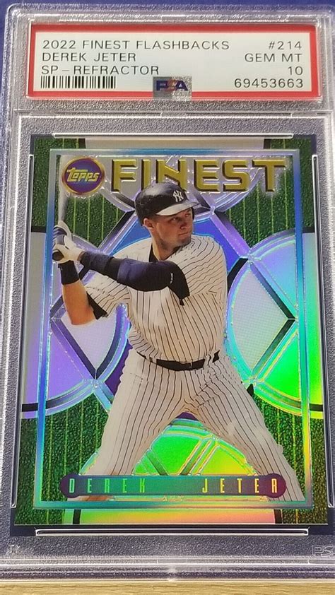 Derek Jeter 2022 Finest Flashbacks SP Refractor 214 PSA 10 EBay