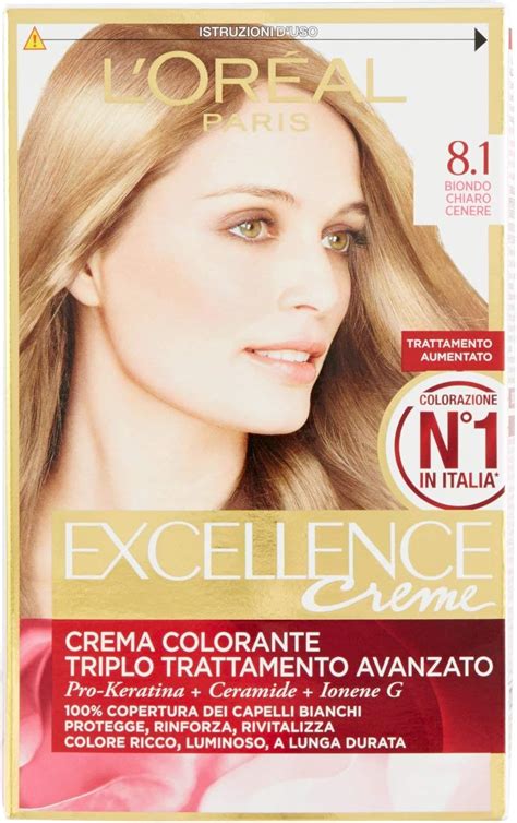 Loréal Paris Excellence Crema Colorante Triplo Trattamento Avanzato 81 Biondo Chiaro Cenere