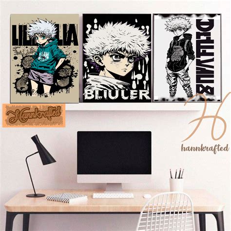 Killua Hunter X Poster Decoration Sintra Board Waterproof Sticker Set A