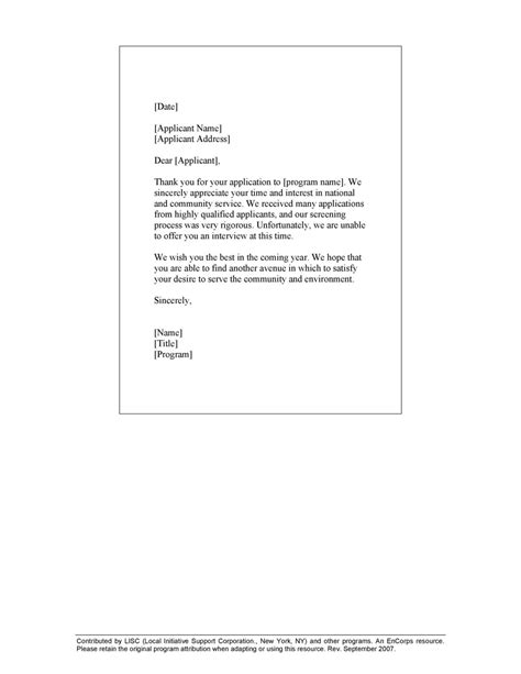 Amazing Rejection Letter Template Redlinesp