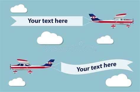 Plane with banner stock vector. Illustration of cloud - 8285934