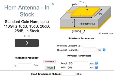 Patch Antenna Calculator Resource Detail