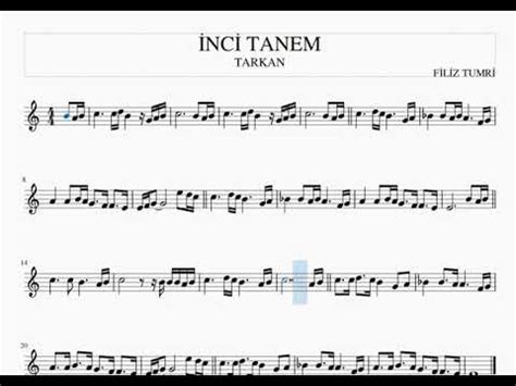 İNCİ TANEM TARKAN KEMAN NOTALARI YouTube