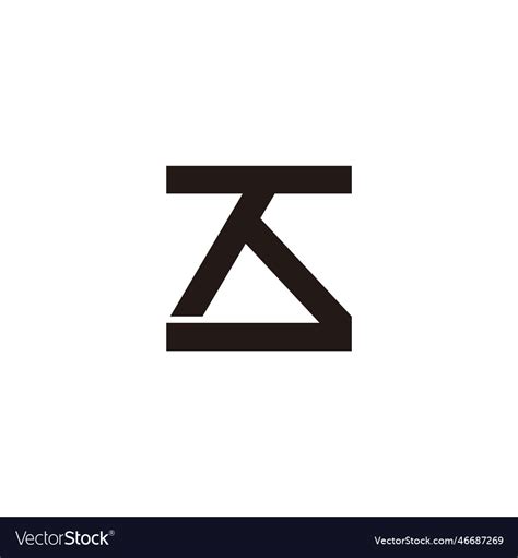 Letter Td Simple Triangle Geometric Line Logo Vector Image