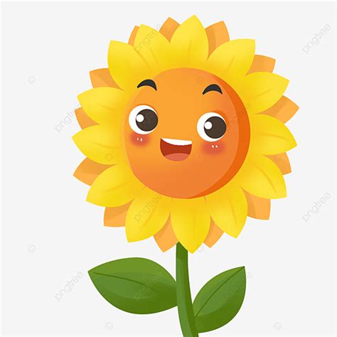 Ilustraci N Sonriente De Flor De Girasol Png Dibujos Im Genes